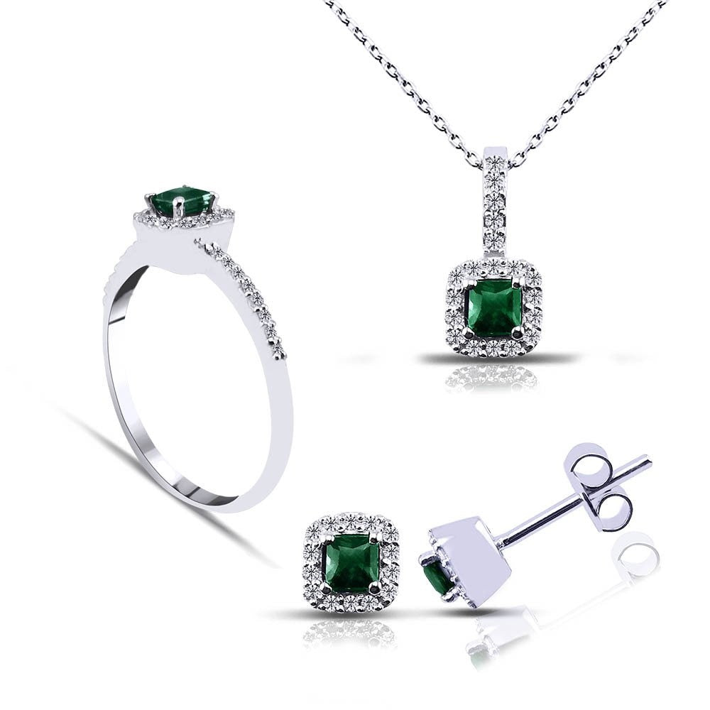 Сет със Смарагди и Диаманти карата